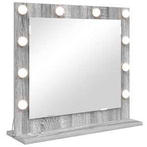 vidaXL Vanity Mirror Grey Sonoma 60 x 55 x 18 cm Rectangular