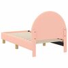 vidaXL Toddler Bed Frame with Headboard Pink 70 x 140 cm Sheep Fabric