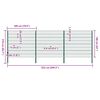 vidaXL Fence Panel with Posts Iron 522x160 cm Green
