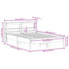 vidaXL Bed Frame without Mattress Wax Brown 135x190 cm Double Solid Wood Pine