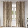 vidaXL Velvet Curtains 2 pcs Champagne 245 x 140 cm Velvet