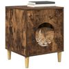 vidaXL Cat House Smoked Oak 42.5 x 40 x 53 cm Engineered Wood