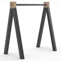 Nordlinger Trestle Aspen 70x30x73 cm Wood and Metal Black
