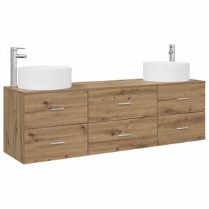 vidaXL Bathroom Cabinet Set 3 pcs Artisan Oak 161.5 x 44.5 x 80 cm