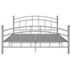 vidaXL Bed Frame without Mattress Grey Metal 160x200 cm