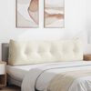 vidaXL Back Pillow Cream 160 x 24 x 50 cm Velvet