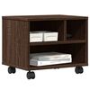 vidaXL Printer Stand with Wheels Brown Oak 41x32x34,5 cm