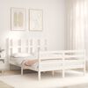 vidaXL Bed Frame without Mattress White 120x200 cm Solid Wood