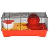 vidaXL Hamster Cage Red 58x32x36 cm Polypropylene and Metal