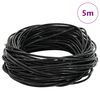 vidaXL Leather Cord Black &Oslash;1 mm x 5 m Leather