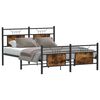 vidaXL Bed Frame without Mattress Smoked Oak 140x200 cm Engineered Wood
