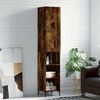 vidaXL Highboard Smoked Oak 34.5x34x180 cm Engineered Wood