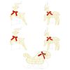 vidaXL Christmas Reindeer with sleigh 5 pcs 100 LEDs Warm White