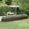 vidaXL Garden Raised Bed Galvanised Steel 396x100x36 cm Brown
