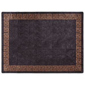 vidaXL Rug Washable Black and Gold 400x300 cm