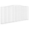 vidaXL Arched Gabion Baskets 3 pcs 400x30x180/200 cm Galvanised Iron