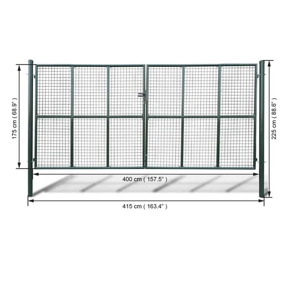 vidaXL Mesh Garden Gate 400x175 cm