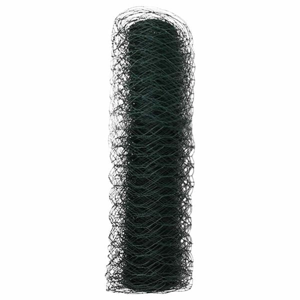 vidaXL Hexagon Fence Green 0.8 x 10 m PVC