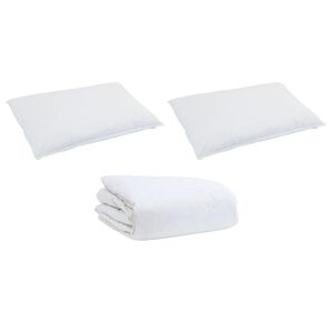 vidaXL Duvet Set with Pillow 3 pcs White Down Feather