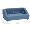 vidaXL Dog Sofa Blue 85x50x39 cm Linen