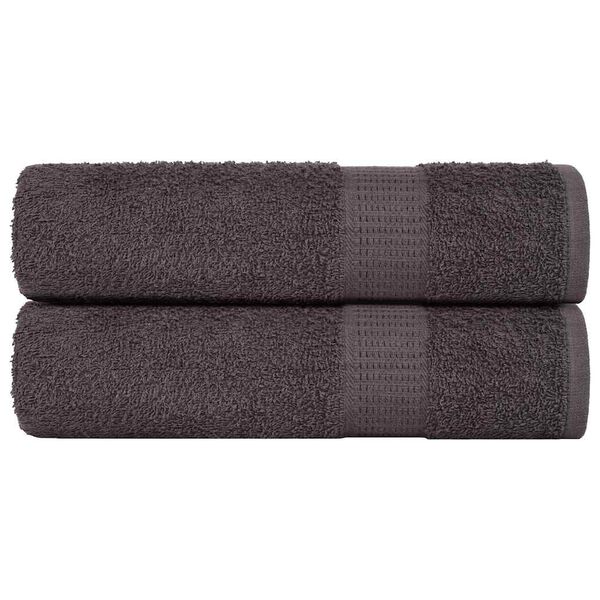 vidaXL Hand Towels "FROGN" 2 pcs Anthracite 50x100 cm 360 gsm