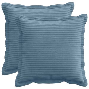 vidaXL Cushion Cover 2 pcs HOUTEN Blue 35 x 35 cm Corduroy