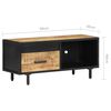 vidaXL TV Cabinet 90x30x40 cm Rough Mango Wood