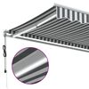 vidaXL Automatic Retractable Awning with LED Anthracite&White 400x350 cm