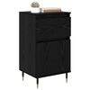 vidaXL Sideboard Black Oak 40 x 35 x 70 cm Engineered Wood and Iron