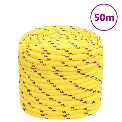 vidaXL Boat Rope Yellow 18 mm 50 m Polypropylene