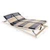 vidaXL Slatted Bed Base without Mattress with 42 Slats 7 Zones 140x200 cm