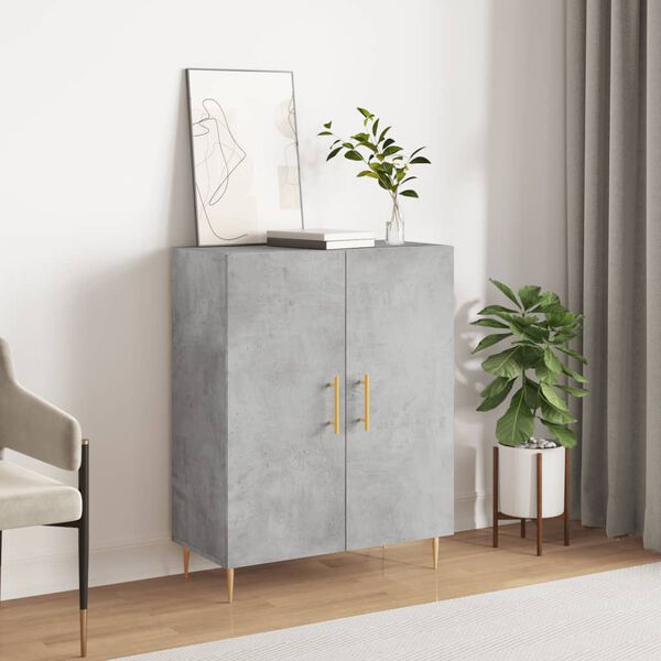 vidaXL Sideboard Concrete Grey 69.5x34x90 cm Engineered Wood