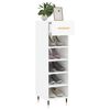 vidaXL Shoe Cabinet High Gloss White 30x35x105 cm Engineered Wood