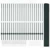 vidaXL Fence with Post Green 1.2 x 50 m Steel and PVC