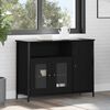 vidaXL Sideboard Black oak 100 x 35 x 75 cm Engineered wood