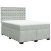 vidaXL Box Spring Bed with Mattress Light Grey 140x190 cm Velvet