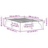 vidaXL Bed Frame White 150 x 200 cm Solid Pine Wood