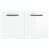 vidaXL Wall Cabinet High Gloss White 60x36.5x35 cm Engineered Wood