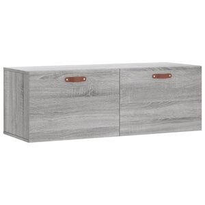vidaXL Wall Cabinet Grey Sonoma 100x36,5x35 cm Engineered Wood