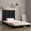 vidaXL Wall Headboard Black 141x3x91.5 cm Solid Wood Pine