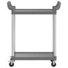 vidaXL 2-Tier Trolley Grey 81x41x92 cm Aluminium