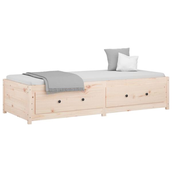 vidaXL Day Bed without Mattress 75x190 cm Small Single Small Single Solid Wood Pine