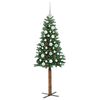 vidaXL Slim Christmas Tree Green 150 cm PVC and Solid Pine wood
