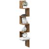 vidaXL Wall Corner Shelf Old Wood 20x20x127.5 cm Engineered Wood
