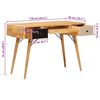 vidaXL Writing Desk Brown 110 x 55 x 76 cm Solid Mango Wood