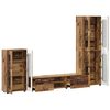 vidaXL TV Cabinet Set with Drawer FLORIN Old Wood Engineered Wood