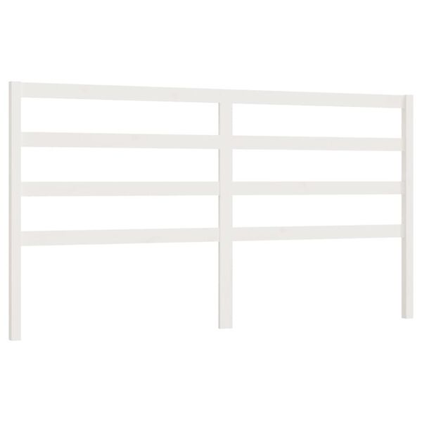 vidaXL Bed Headboard White 206x4x100 cm Solid Wood Pine