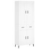 vidaXL Highboard White 69,5x34x180 cm Engineered Wood
