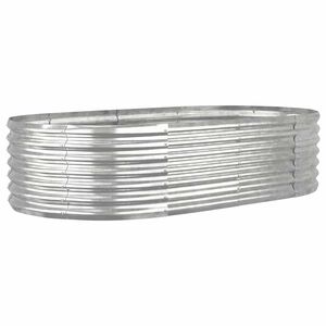vidaXL Garden Raised Bed Galvanised Steel 152x80x36 cm Silver