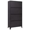 vidaXL Locker Cabinet Anthracite and Red 90x40x180 cm Steel